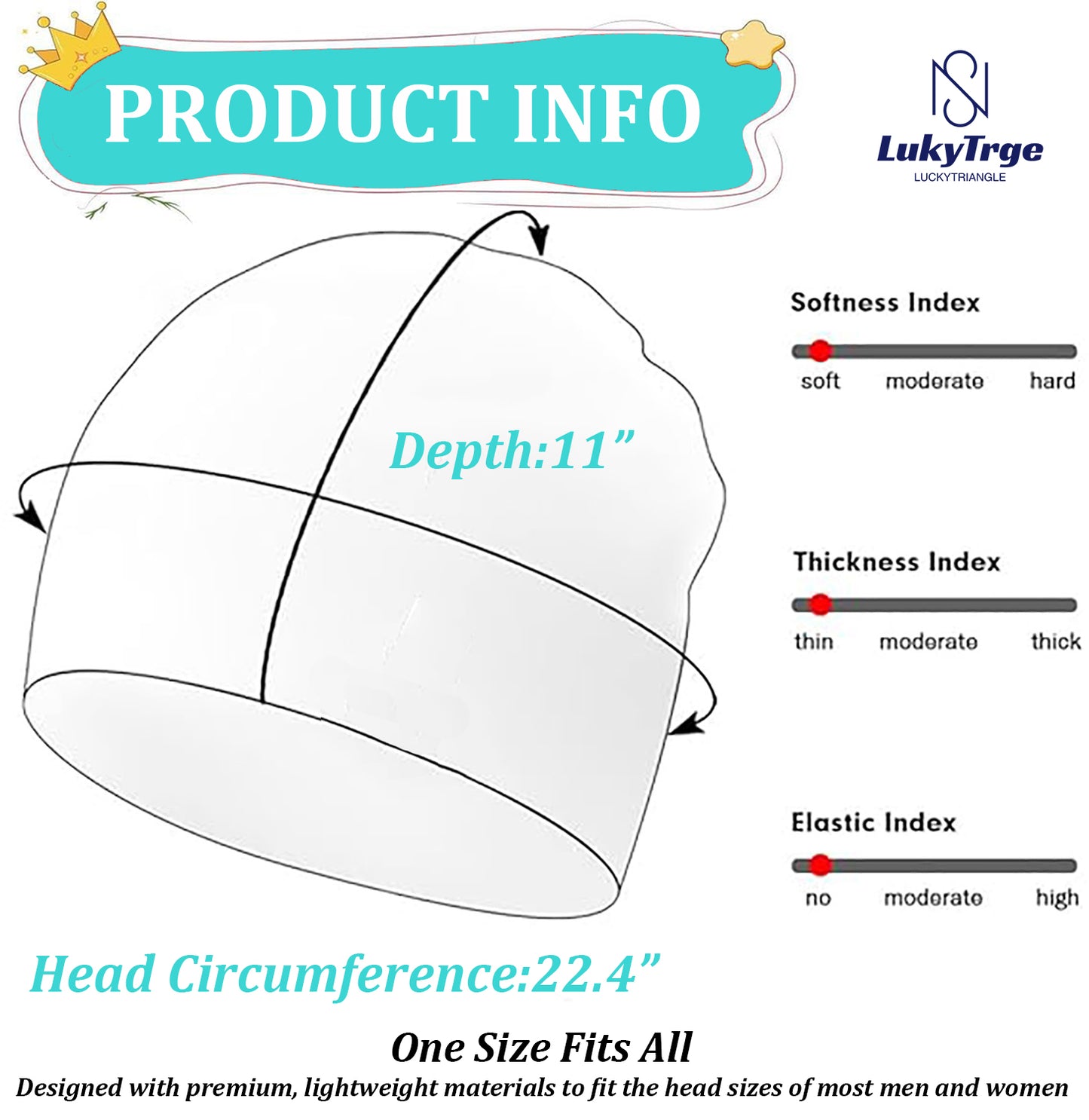 Faraday Hat,EMF Protection Microwave Radiation Blocking Stretch Cap