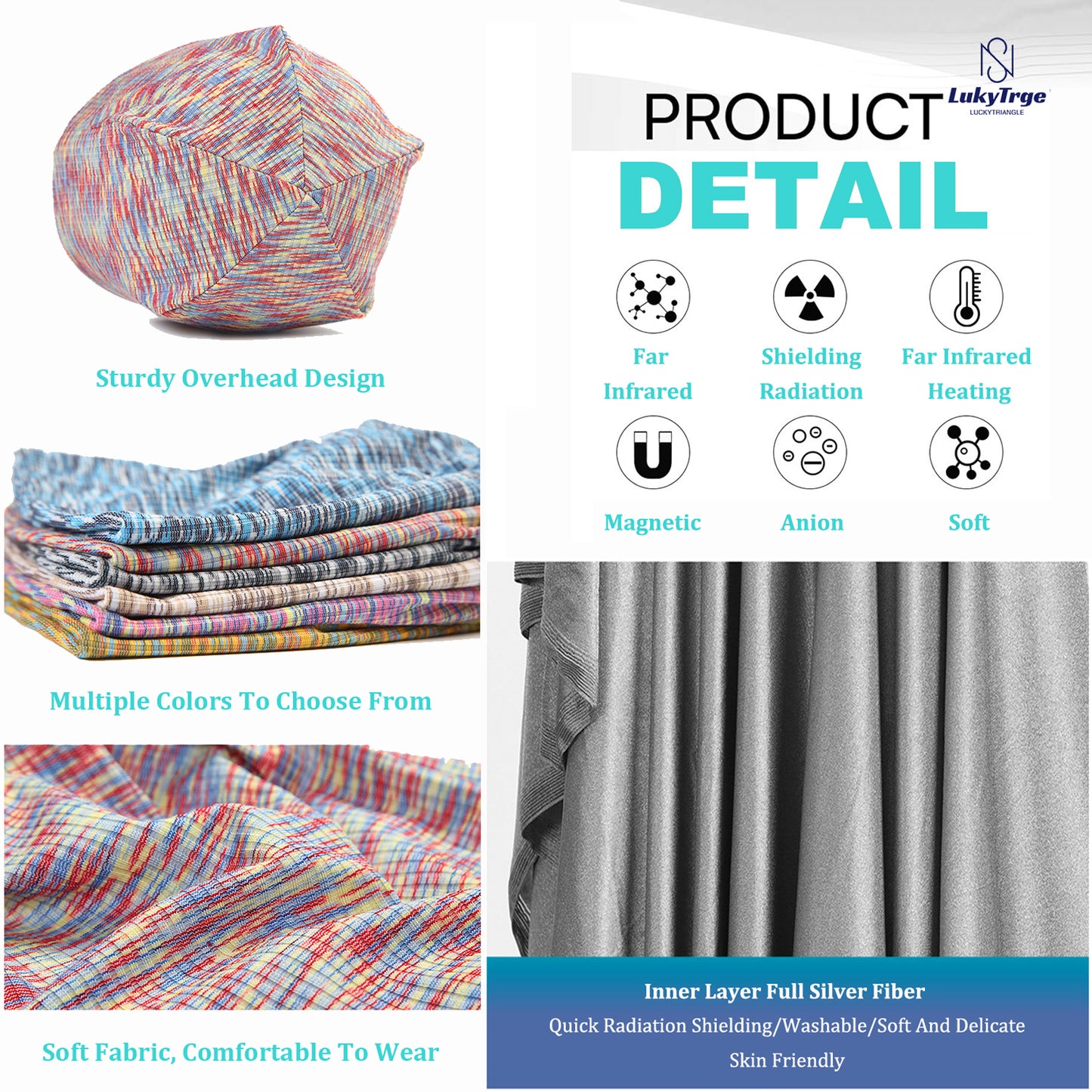 EMF Protection Beanies Cap,Faraday Hat Blocks 99.9% EMFs, 5G, WiFi,Microwave Radiation Blocking Cap