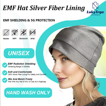 EMF Protection Beanies Cap,Unisex Faraday Hat,Microwave,5G,RF,WiFi Shielding