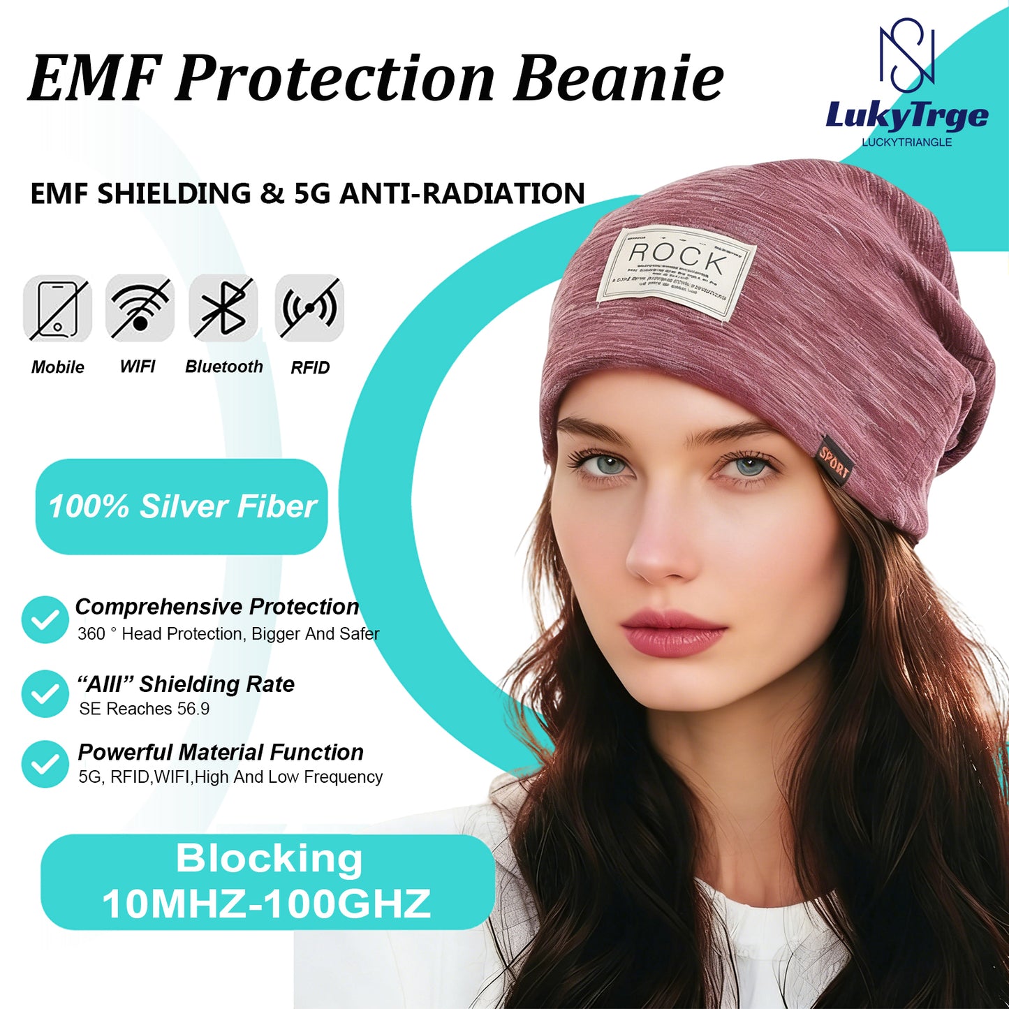 EMF Protection Beanies Cap,Unisex Faraday Hat,Microwave Radiation Blocking Stretch Cap