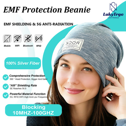 EMF Protection Beanies Cap,Unisex Faraday Hat,Microwave Radiation Blocking Stretch Cap